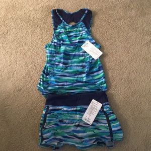 Lululemon sculpt tank and pace rival skirt